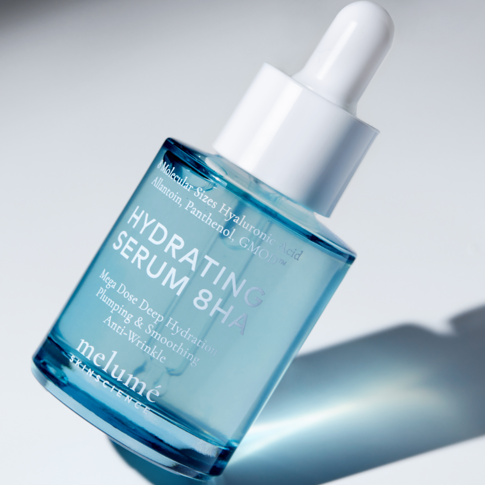 image mood of hydrating hyaluronic serum in mid air