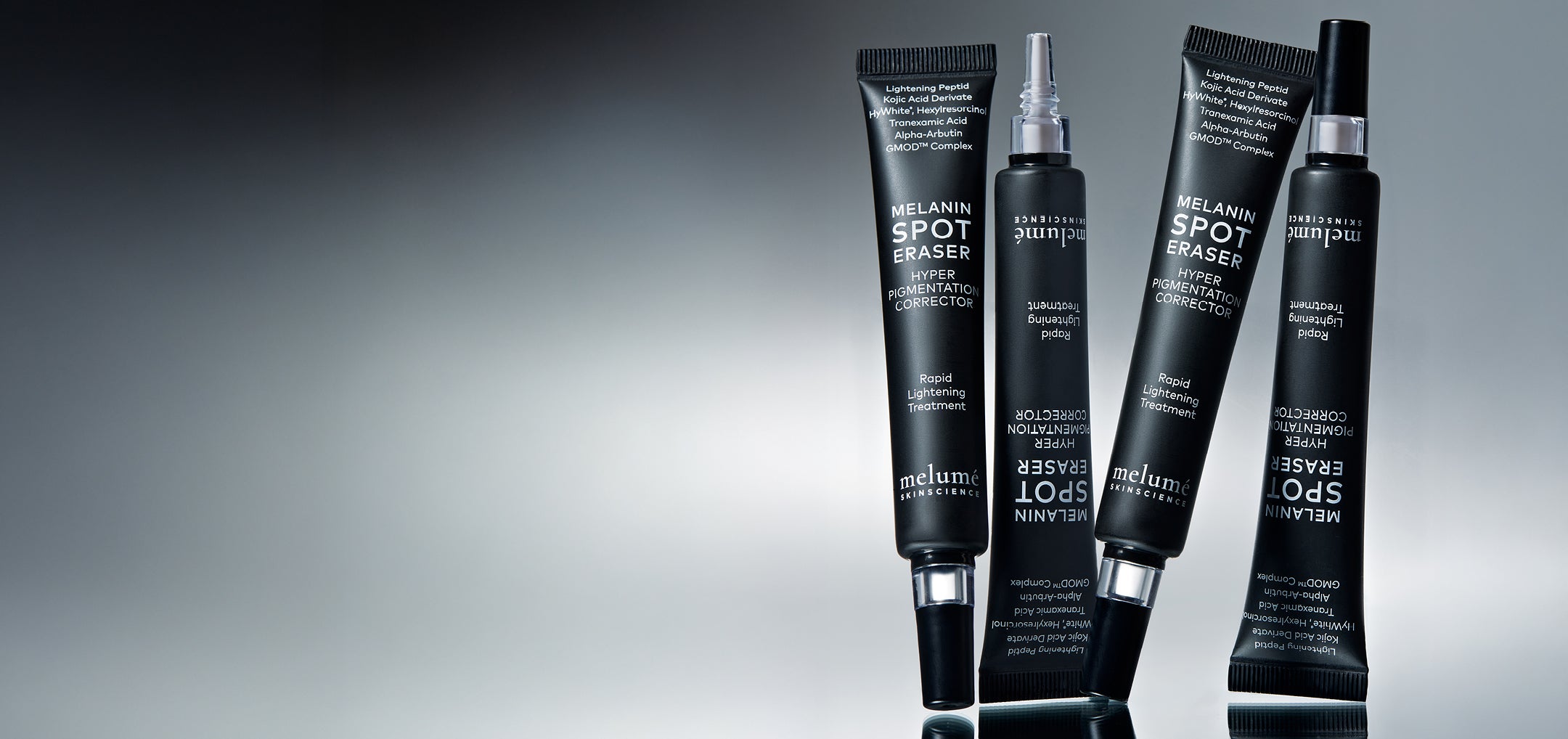 Skincare product packaging with 'Spot Eraser' on a gradient background