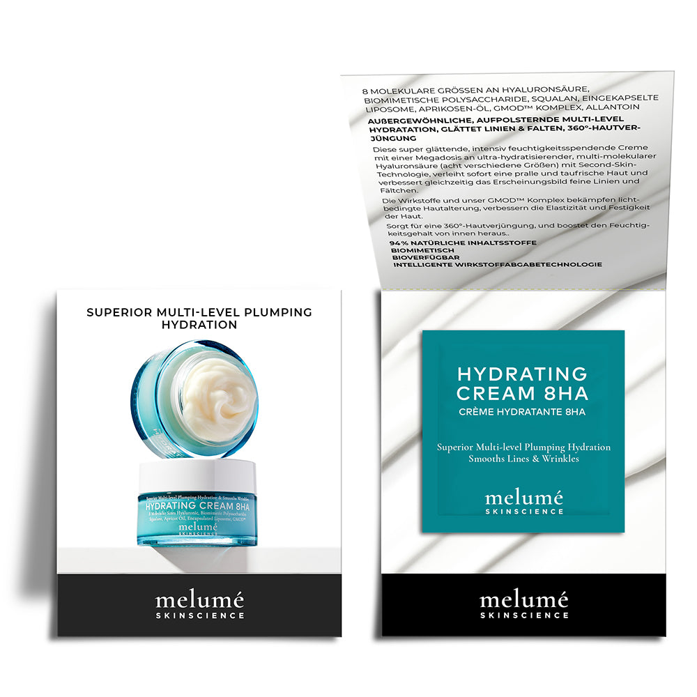image packshot hydrating cream 8HA sachet opened and closed