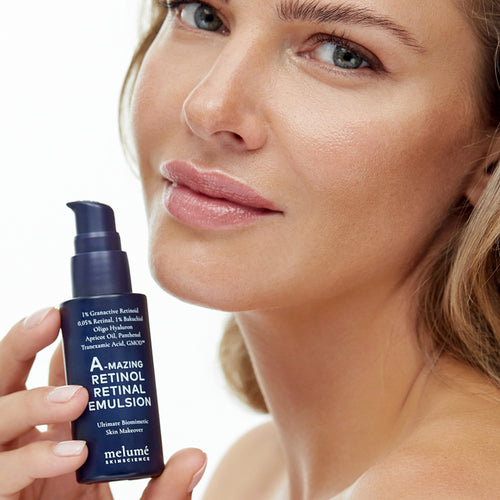 Load image 1 in gallery view. image mood of model posing with amazing retinol retinal emulsion