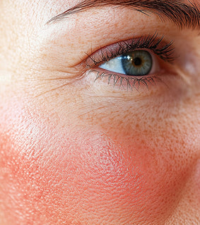 image close up of redness and irritation